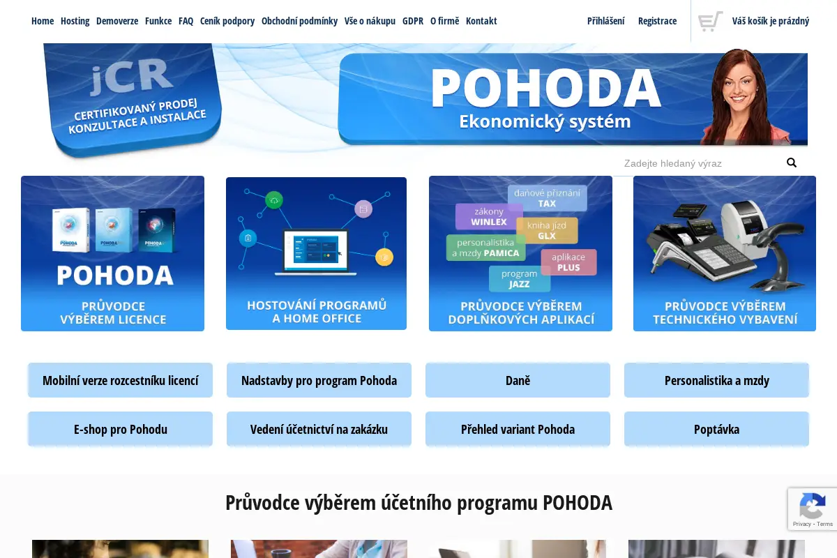 JCR - účetní systémy Pohoda